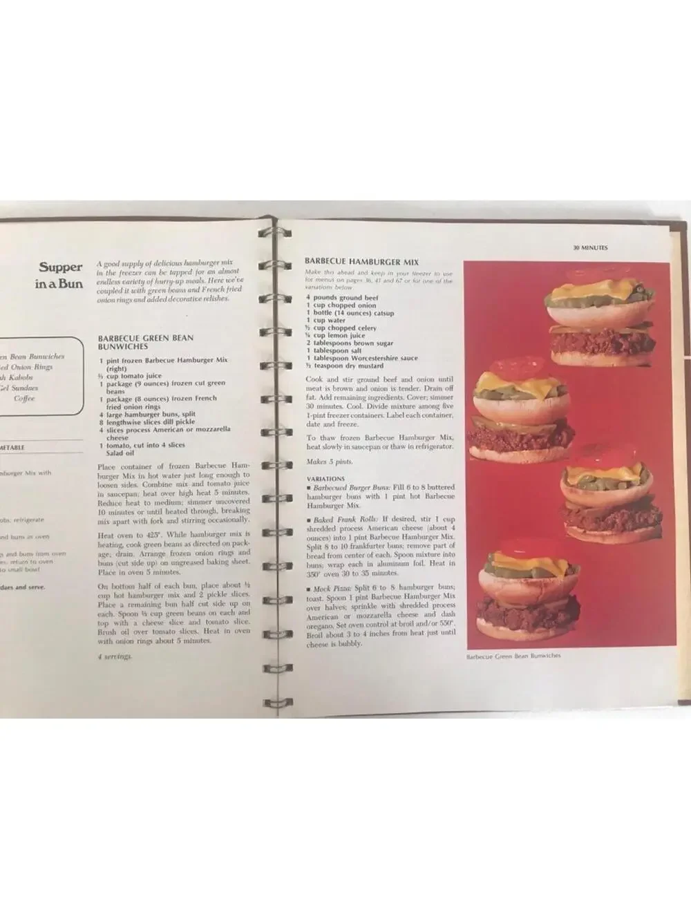 Vintage 1970s Betty Crocker Cookbook: Family Dinners In a Hurry